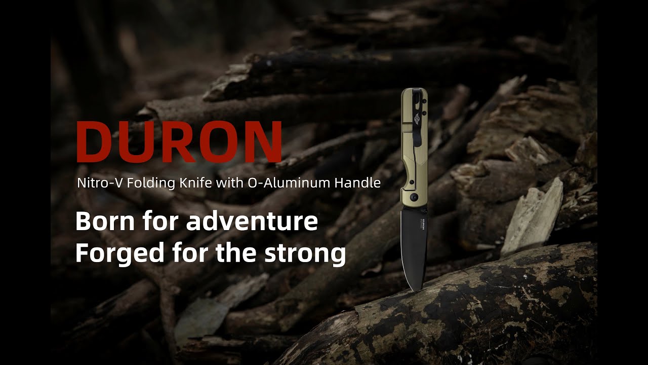 Duron Folding Pocket Knife with O-Aluminum Handle | Nitro-V Steel 