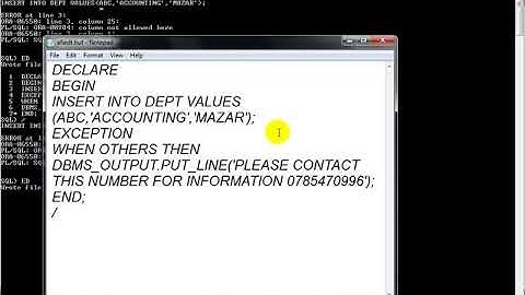 33RD CLASS ORACLE USER DEFINE EXCEPTION PLSQL In Pashto By Abdullah Sorush