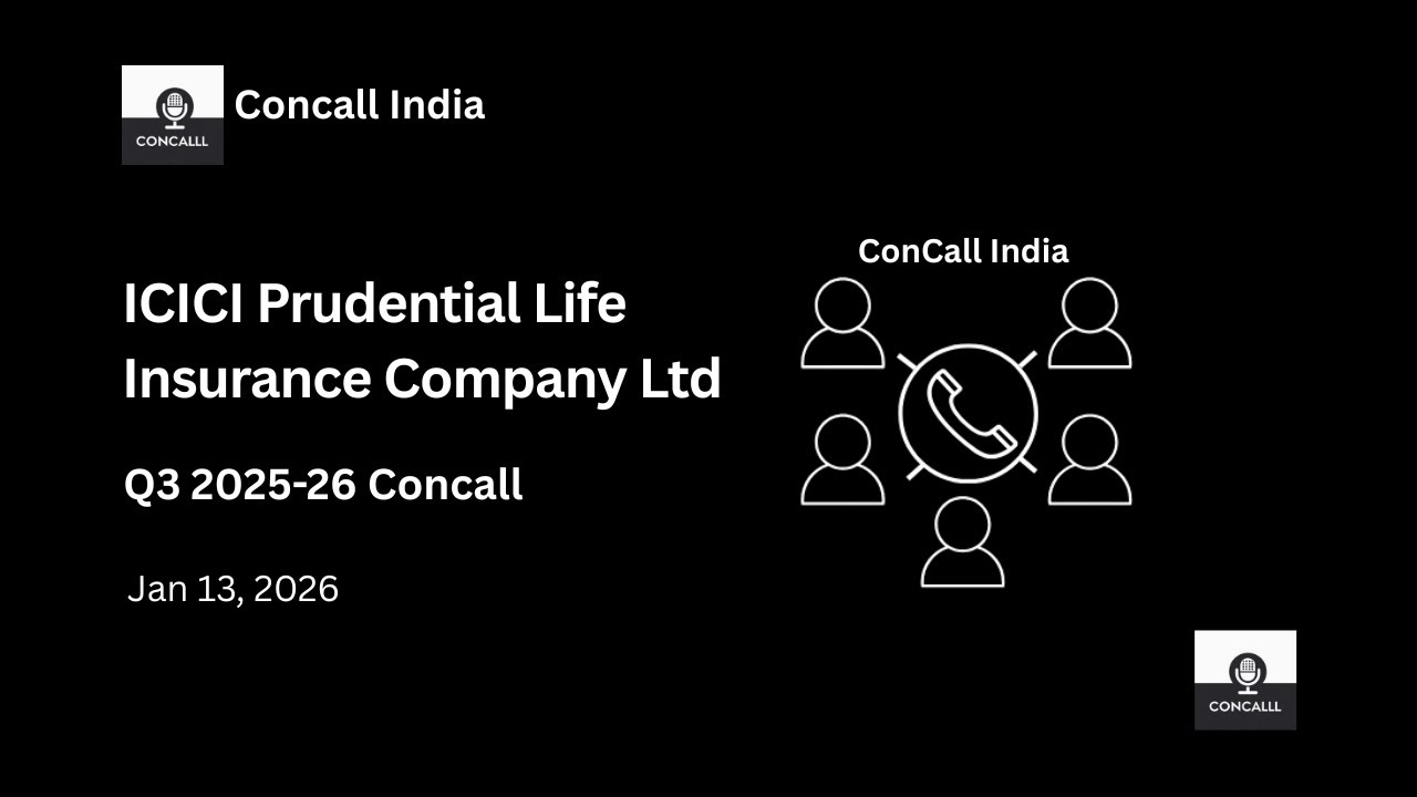 ICICI Prudential Life Insurance Company Ltd Q3 FY2025-26 Concall