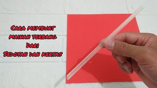 Cara membuat mainan terbang dari sedotan dan kertas