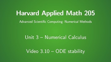 Harvard AM205 video 3.10 - ODE stability