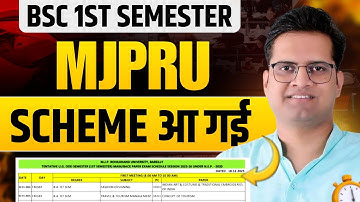 B.Sc 1st Semester Scheme आ गयी!MJPRU!Be DKDian