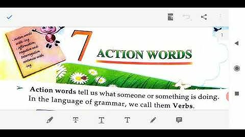 Class -2, English grammar Chapter-7 Action Words (Revision)