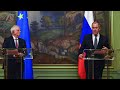 Sergey Lavrov, Russian Foreign Affairs Minister eudebates with Josep Borrell Fontelles in Moscow