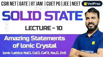 Solid State | Ionic Lattice | CSIR NET | Gate | IIT JAM | DU | BHU | JEE Advance | Chem Academy