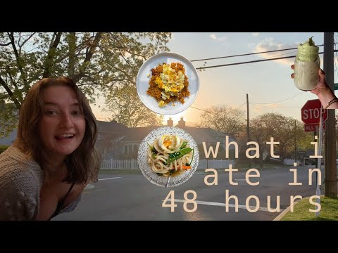 what i ate in 48hrs- plant-based/vegetarian college student