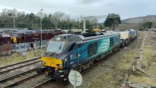 Direct Rail Services Freight Move 68001 tnt 68008 6C51 Carnforth 10/03/2026