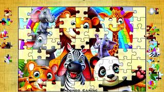 puzzle #4964 gameplay || HD the lion king panda cartoon jigsaw puzzle game video  screenshot 3