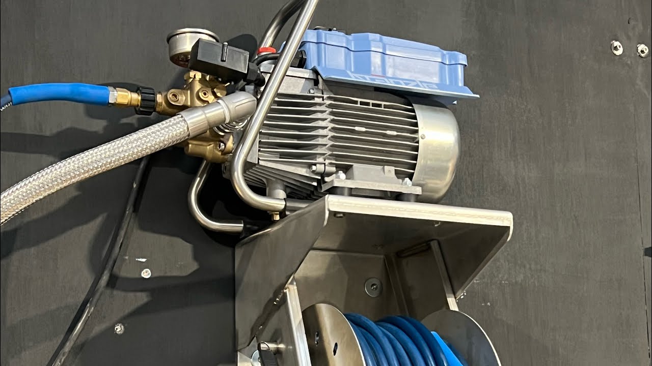The ultimate wall mounted pressure washer reel! - YouTube