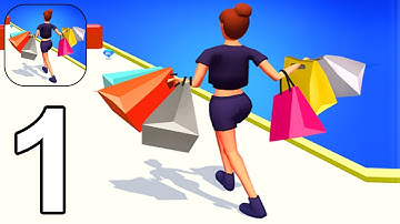 Shopaholic Go - 3D Shopping Lover Rush Run Games - Gameplay Part 1 All Levels 1-8 (Android, iOS)