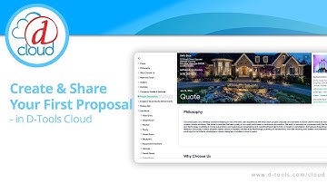 Create and Share Your First Proposal in D-Tools Cloud.