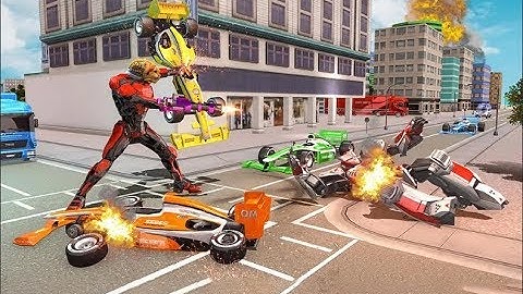 Cheetah Robot Car Transformation Part-1 | City Rescue Formula Car Robot Android GamePlay