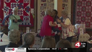 Quilts of Valor wrap service members in love