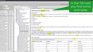 WinCC Unified V16: use the Output format (format pattern)
