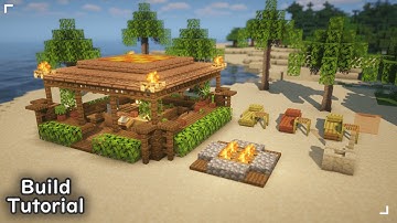 🌴 Outdoor Beach Bar 🍹 | Minecraft Tutorial