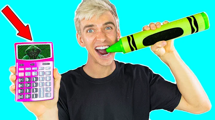 GAME MASTER CHALLENGED US TO MAKE TOP SECRET DIY EDIBLE SCHOOL SUPPLIES!!