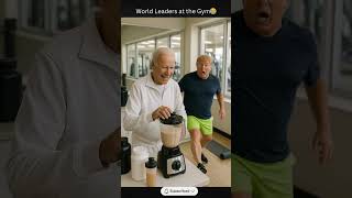 vladimir putin &amp; donald trump go to the gym 😂 joe biden referee parody