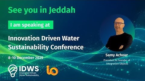 Samy Achour, CEO & Founder of Integration Objects, at IDWS Conference 2025