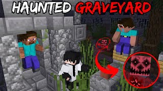 WORKING IN A HORROR GRAVEYARD AT NIGHT IN MINECRAFT!