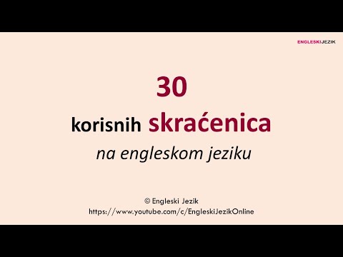 30 korisnih skraćenica na engleskom jeziku