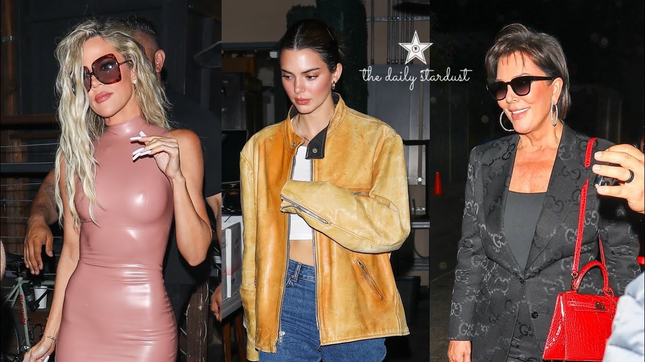 Khloe Kardashian Kendall Jenner & Kris Jenner Take Break From Filming Show To Have Dinner in LA