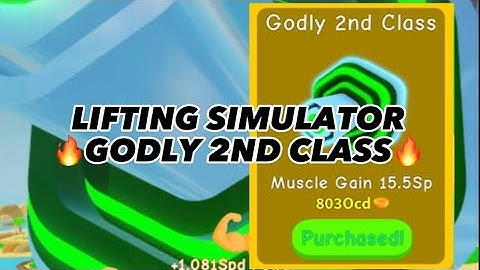 Lifting Simulator 💪| 🤯GODLY 2ND CLASS after 5 DAYS!