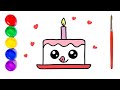 How to Draw a Simple Cute Cake | How to draw a cute cake | Как нарисовать простой милый торт