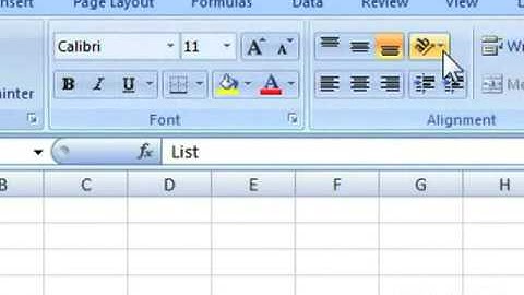 How to Create a list in Excel for Microsoft Excel 2007
