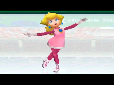 Mario Sonic At The Olympic Winter Games DS All Characters Figure Skating Gameplay