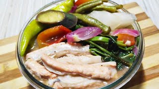 SALMON BELLY SINIGANG SA SAMPALOK AT GABI RECIPE