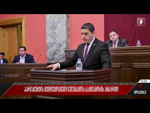 პარლამენტის მუდმივმოქმედი დელეგაციის საქმიანობის ანგარიში