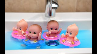 Dolls Jumping in the Water - Learn colours