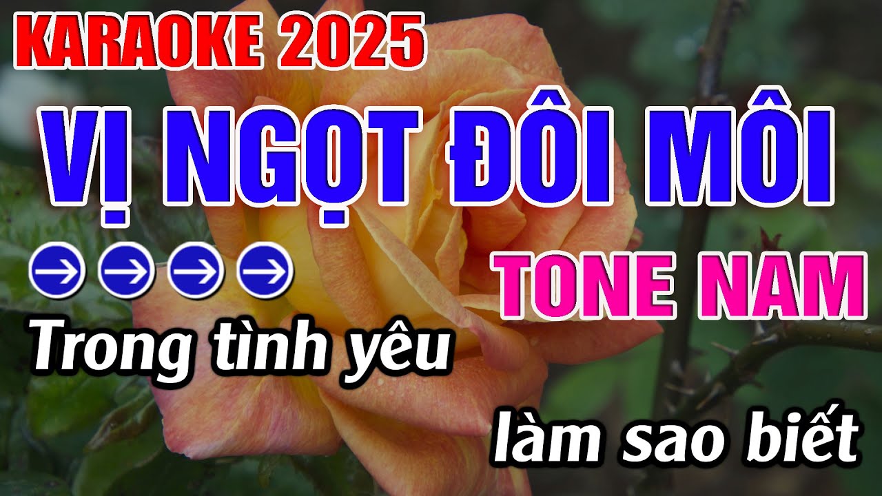 Vị Ngọt Đôi Môi Karaoke Tone Nam Karaoke Đăng Khôi - Beat Mới