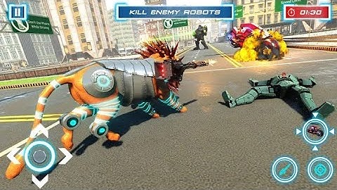 Lion Robot Transforming Games: Bike Robot Shooting #1 | Android gameplay