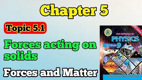 Forces acting on solids chapter 5 forces on matter class 9 new physics book | unit 5 topic 5.1