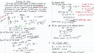 Applications Of O.D.E, Solutions to Homogeneous D.E