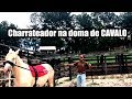 Charreteador na doma de CAVALO