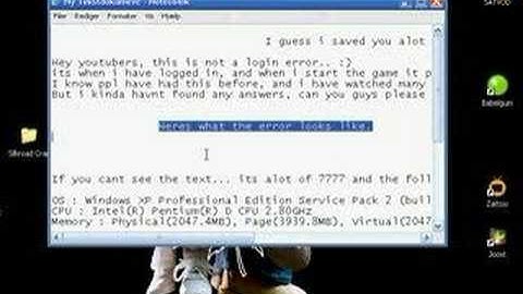 SRO/Silkroad Online Error