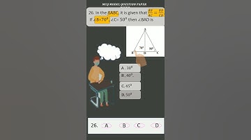 In the ∆ABC, it is given that AB/BC=BD/DB. . If ∠B=70  ∠C=50 then ∠BAD is