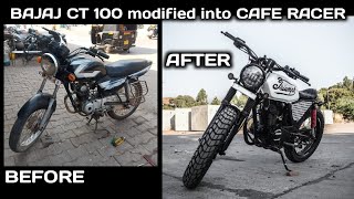BAJAJ CT 100 modified into CAFE RACER | TRIUMPH CAFE RACER