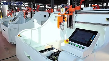 No load test of RBT five axis CNC cutting machine for luggage