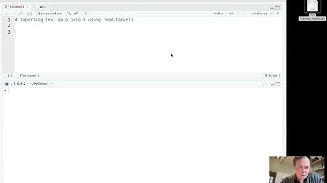 Importing text data into R using the read.table() function.