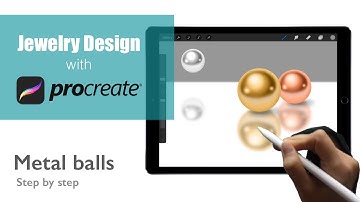 Drawing metal balls/sphere with Procreate in iPad