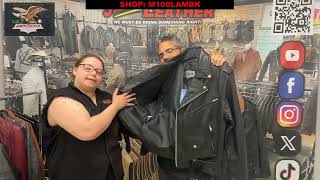 M100LAMBK - Men's Lightweight Soft Lambskin Leather MC Jacket screenshot 2