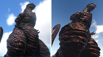 ARK survival VS KAIJU universe SHIN 4 - A Milior Comparação