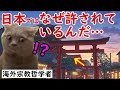 【海外の反応】神社で見た“ありえない光景”…日本だけはなぜ許されてるのか？猫ミームで紹介。