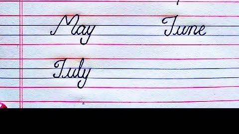 How To Write Months In Cursive || January To December Cursive Writing || Cursive Writing Practice ✨