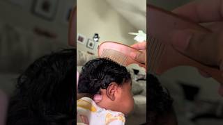 POV: people ask you what’s your newborn’s hair routine but she was born like this 🤣😍