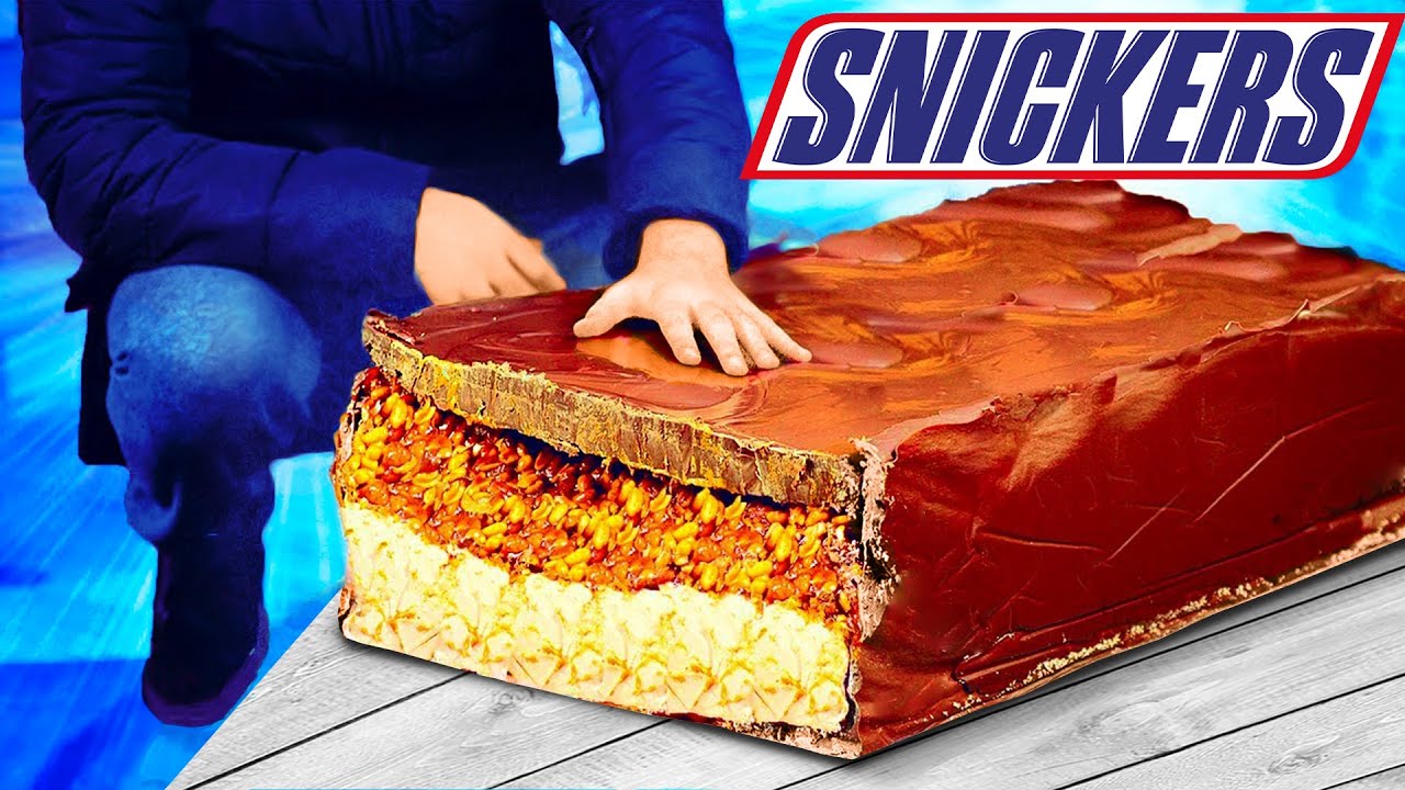 Snickers Gigante | Cómo hacer el Snickers de bricolaje más grande del mundo por VANZAI COCINANDO