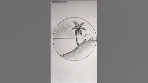 Easy Circle Scenery Drawing with Colour | Beautiful Circle Art #shorts #drawing #artsroom